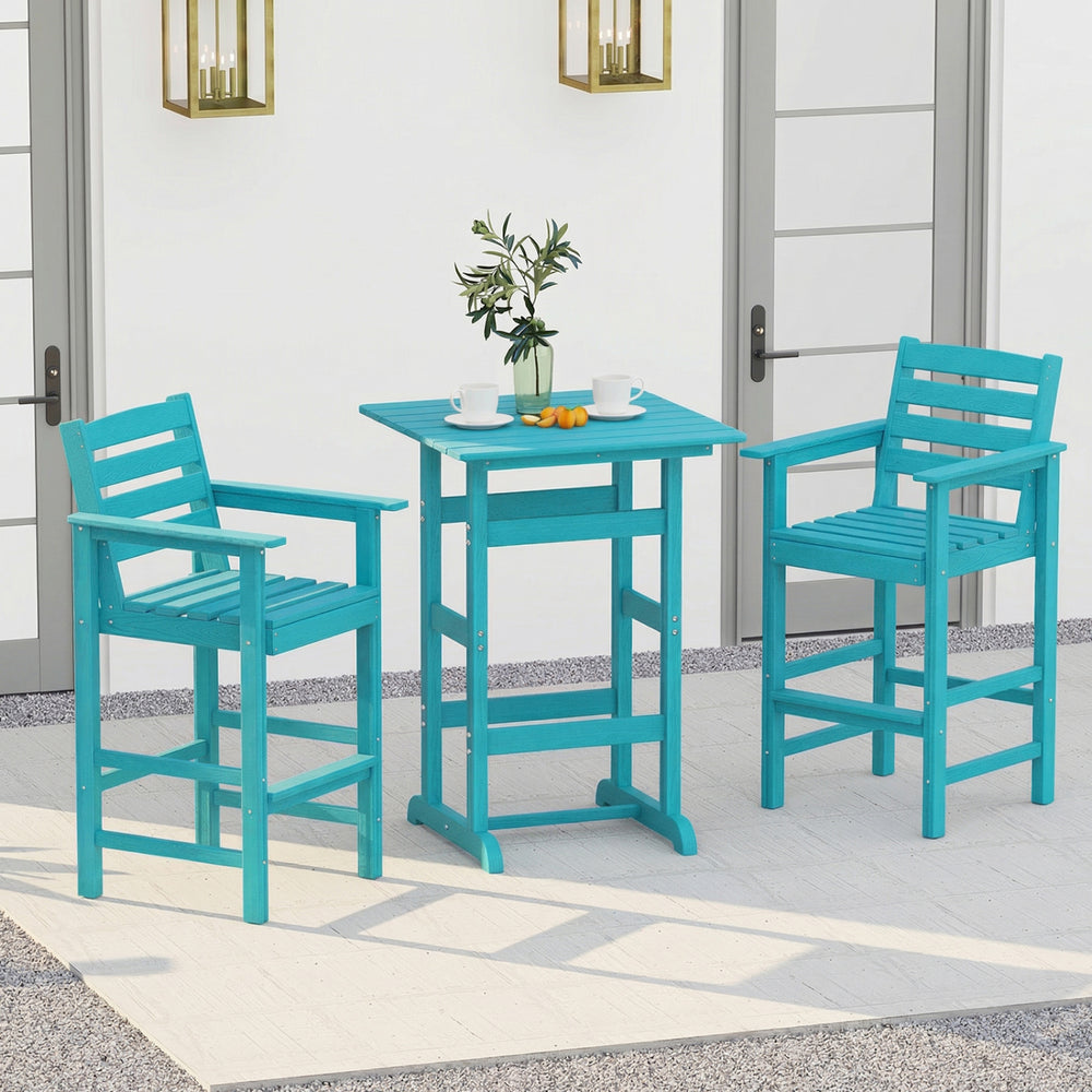 Made of high-quality HDPE for prolonged service life<br>Reinforced crossbars for added stability<br>Stainless steel screws for firm connection and longer using time<br>Cozy to sit with inclined backrest  wide armrests and footrest<br>Slatted seat is breat