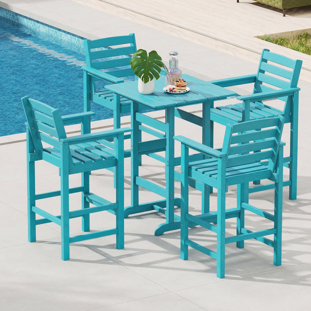 Made of high-quality HDPE for prolonged service life<br>Reinforced crossbars for added stability<br>Stainless steel screws for firm connection and longer using time<br>Cozy to sit with inclined backrest  wide armrests and footrest<br>Slatted seat is breat