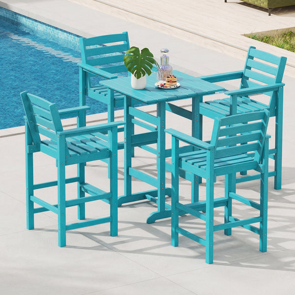 Made of high-quality HDPE for prolonged service life<br>Reinforced crossbars for added stability<br>Stainless steel screws for firm connection and longer using time<br>Cozy to sit with inclined backrest  wide armrests and footrest<br>Slatted seat is breat