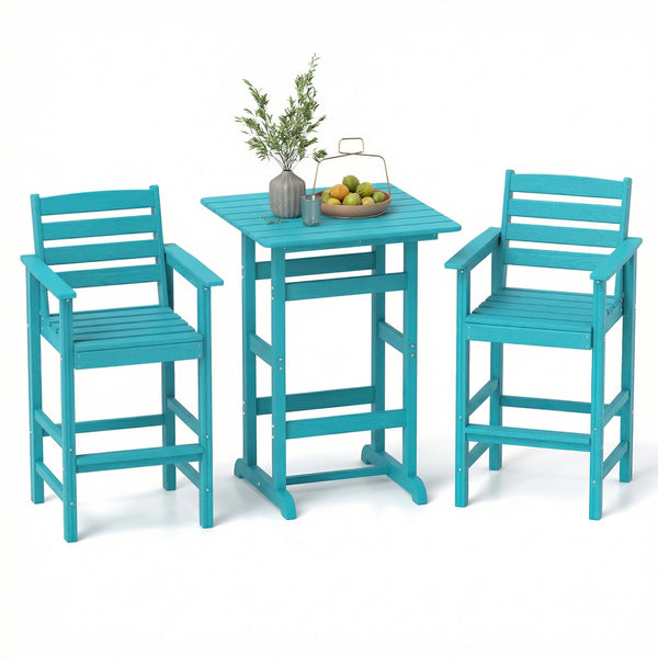 Made of high-quality HDPE for prolonged service life<br>Reinforced crossbars for added stability<br>Stainless steel screws for firm connection and longer using time<br>Cozy to sit with inclined backrest  wide armrests and footrest<br>Slatted seat is breat