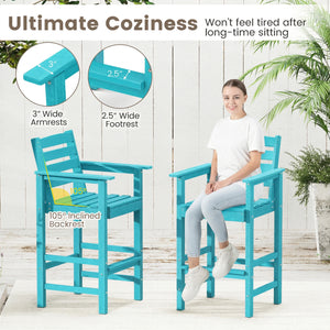 Made of high-quality HDPE for prolonged service life<br>Reinforced crossbars for added stability<br>Stainless steel screws for firm connection and longer using time<br>Cozy to sit with inclined backrest  wide armrests and footrest<br>Slatted seat is breat