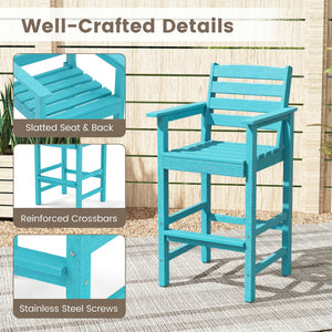 Made of high-quality HDPE for prolonged service life<br>Reinforced crossbars for added stability<br>Stainless steel screws for firm connection and longer using time<br>Cozy to sit with inclined backrest  wide armrests and footrest<br>Slatted seat is breat