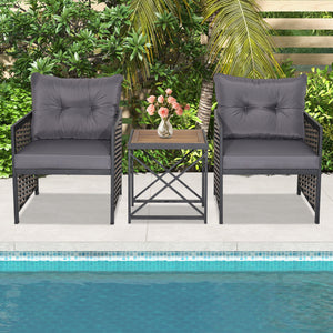 Package includes 2 x Chairs  1 x Table  2 x Seat Cushions  2 x Back Cushions  1 x Instruction <br>Ergonomic seat with inclined backrest for much comfort <br>Soft seat and back cushions make the seat cozier to sit <br>Easy to remove and clean the cover of 