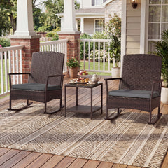Stable rocking base with bottom stoppers and anti-slip pads<br>Wide seat and high backrest for better relaxation<br>Seat cushion with elastic fillings for extra comfort<br>Fixing ropes to keep cushions in place<br>Functional zippers for easy removal and w