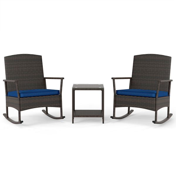 Stable rocking base with bottom stoppers and anti-slip pads<br>Wide seat and high backrest for better relaxation<br>Seat cushion with elastic fillings for extra comfort<br>Fixing ropes to keep cushions in place<br>Functional zippers for easy removal and w