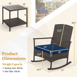 Stable rocking base with bottom stoppers and anti-slip pads<br>Wide seat and high backrest for better relaxation<br>Seat cushion with elastic fillings for extra comfort<br>Fixing ropes to keep cushions in place<br>Functional zippers for easy removal and w