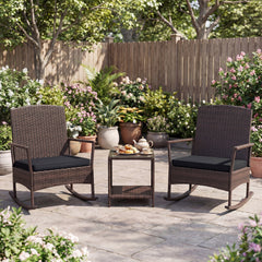 Stable rocking base with bottom stoppers and anti-slip pads<br>Wide seat and high backrest for better relaxation<br>Seat cushion with elastic fillings for extra comfort<br>Fixing ropes to keep cushions in place<br>Functional zippers for easy removal and w