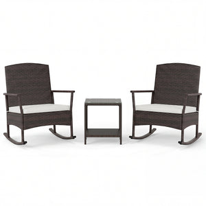 Stable rocking base with bottom stoppers and anti-slip pads<br>Wide seat and high backrest for better relaxation<br>Seat cushion with elastic fillings for extra comfort<br>Fixing ropes to keep cushions in place<br>Functional zippers for easy removal and w