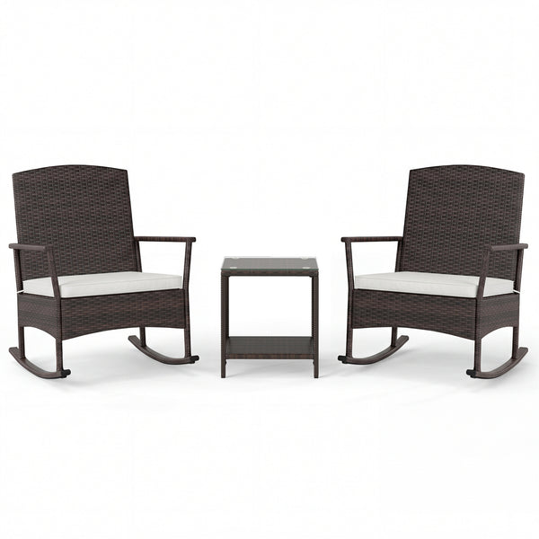 Stable rocking base with bottom stoppers and anti-slip pads<br>Wide seat and high backrest for better relaxation<br>Seat cushion with elastic fillings for extra comfort<br>Fixing ropes to keep cushions in place<br>Functional zippers for easy removal and w