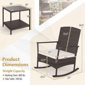 Stable rocking base with bottom stoppers and anti-slip pads<br>Wide seat and high backrest for better relaxation<br>Seat cushion with elastic fillings for extra comfort<br>Fixing ropes to keep cushions in place<br>Functional zippers for easy removal and w