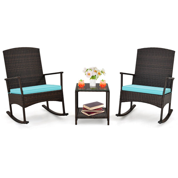Stable rocking base with bottom stoppers and anti-slip pads<br>Wide seat and high backrest for better relaxation<br>Seat cushion with elastic fillings for extra comfort<br>Fixing ropes to keep cushions in place<br>Functional zippers for easy removal and w