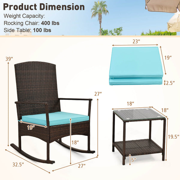 Stable rocking base with bottom stoppers and anti-slip pads<br>Wide seat and high backrest for better relaxation<br>Seat cushion with elastic fillings for extra comfort<br>Fixing ropes to keep cushions in place<br>Functional zippers for easy removal and w