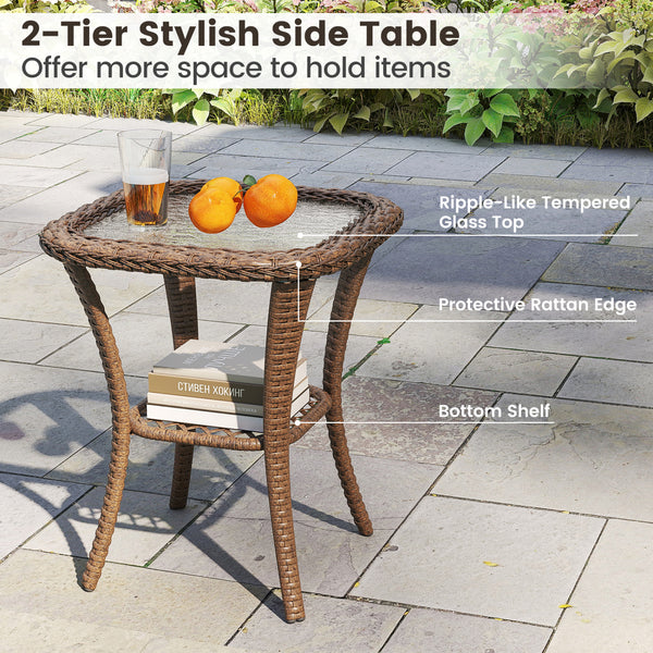 360Â° swiveling and smooth gliding make you fully relaxed<br>Crafted with well-woven rattan for long-lasting elegance<br>Soft seat and back cushions add more comfort<br>Zippers of seat cushions for easy cleaning<br>Tufted back cushions for more beauty<br>