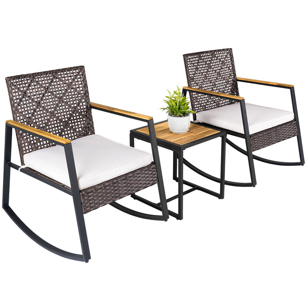 High-quality PE rattan wicker for sun-resistant outdoor beauty<br>Powder-coated metal frame for stronger everyday support<br>Cushions with high-density sponge filling for a softer  more supportive sit<br>Removable and machine-washable zippered cover for s