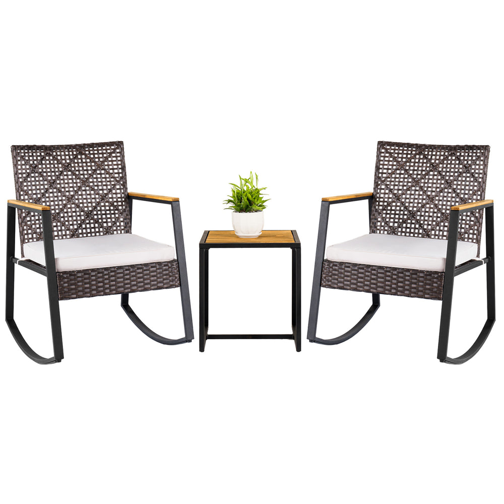 High-quality PE rattan wicker for sun-resistant outdoor beauty<br>Powder-coated metal frame for stronger everyday support<br>Cushions with high-density sponge filling for a softer  more supportive sit<br>Removable and machine-washable zippered cover for s