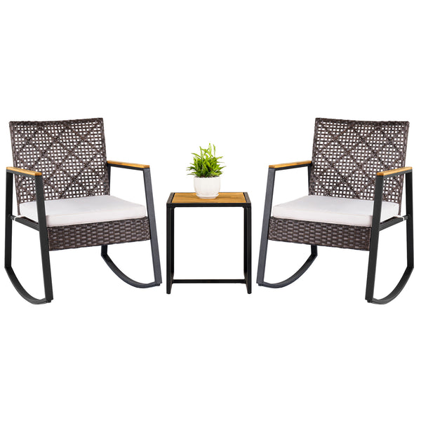 High-quality PE rattan wicker for sun-resistant outdoor beauty<br>Powder-coated metal frame for stronger everyday support<br>Cushions with high-density sponge filling for a softer  more supportive sit<br>Removable and machine-washable zippered cover for s