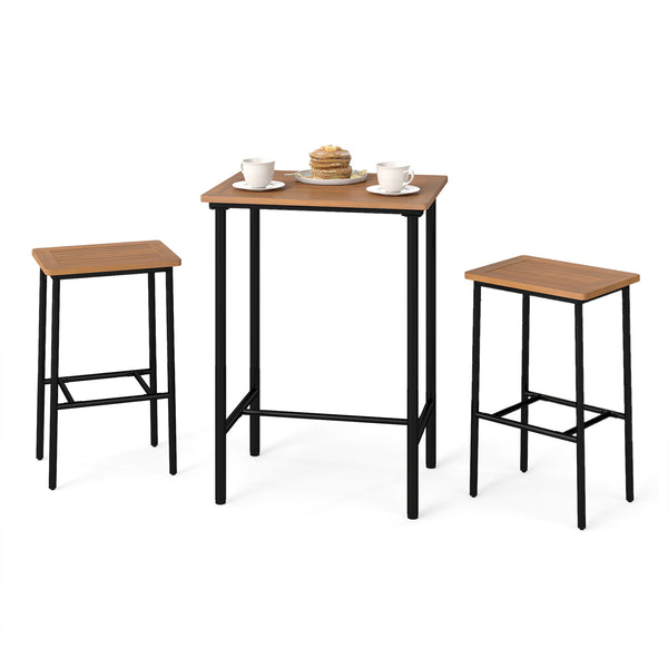 Solid acacia wood for high hardness and natural beauty<br>Ensure smooth and safe touch with a splinter-free surface<br>Make it safe to use thanks to the rounded corners<br>Sturdy metal construction for stable and reliable support<br>Reinforced crossbar an