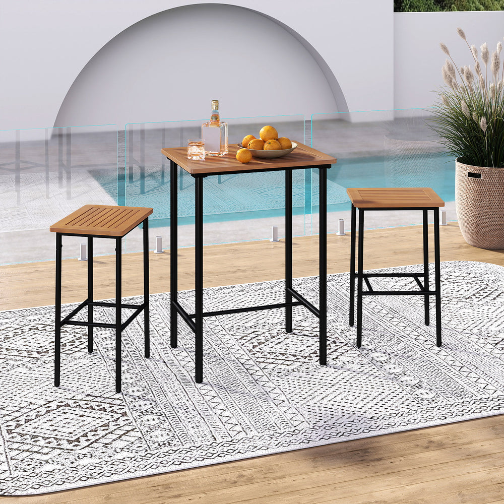 Solid acacia wood for high hardness and natural beauty<br>Ensure smooth and safe touch with a splinter-free surface<br>Make it safe to use thanks to the rounded corners<br>Sturdy metal construction for stable and reliable support<br>Reinforced crossbar an