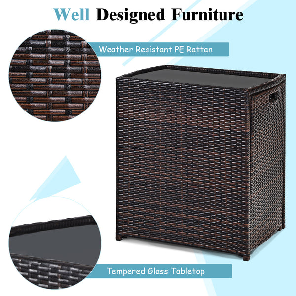 Brand new and high quality<br>The Chairs designed for space-saving (differ from seat size)<br>Strong steel frame and all rattan wicker<br>Ideal for patio  porch  poolside or garden<br>Cushions for comfortable seat<br>Removable cushions are easy to clean<b