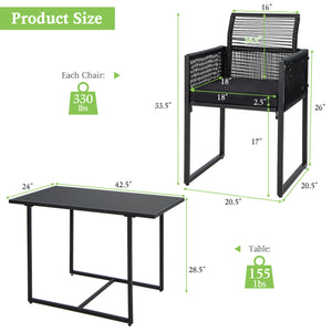 Cozy seat with curved backrest and soft cushions<br>Zipper design for easy maintenance of cushion cover<br>High-strength metal frame for strong support<br>Adjustable footpads offer more stability<br>Hand-woven PE rattan for outdoor use<br>Wide tempered gl