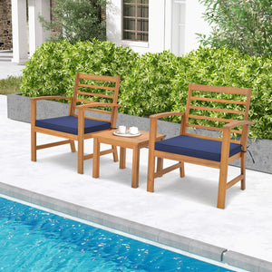 Sturdy acacia wood frame for lasting durability<br>Burr-free finish ensures a smooth and safe touch<br>Detachable cushion covers with practical zippers<br>High-density sponge for ultimate seating comfort<br>Ergonomic design supports and relaxes your body<
