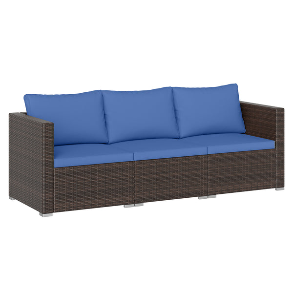 Hand-woven and sun-protective PE rattan for lasting use and beauty<br>Sponge-filled back and seat cushions offer additional coziness<br>Easy to remove and wash cushion covers with convenient zippers<br>Built-in armrests provide more support and relaxation