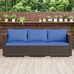 Hand-woven and sun-protective PE rattan for lasting use and beauty<br>Sponge-filled back and seat cushions offer additional coziness<br>Easy to remove and wash cushion covers with convenient zippers<br>Built-in armrests provide more support and relaxation