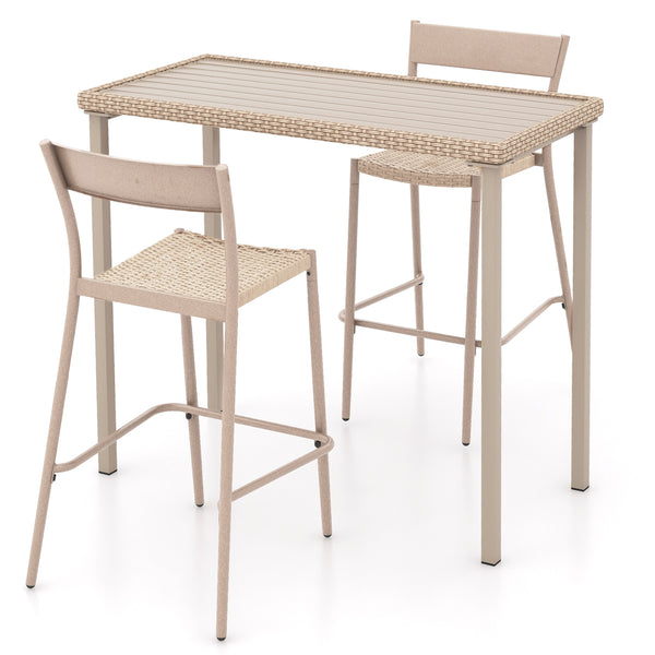 Rattan seat is breathable and easy-to-maintain<br>Metal supporting frame is sturdy and non-deformable<br>Slanted backrest and footrest offers a comfy sitting experience<br>Stackable design allows for compact storage<br>Featuring non-slip foot pads to prot