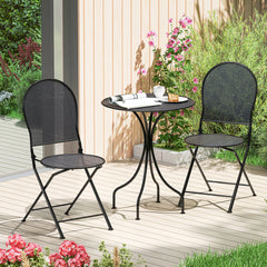 Crafted with a powder-coated metal frame for enhanced durability<br>Supports up to 330 lbs per chair  110 lbs for the table<br>Curved table legs provide robust support and stability<br>Chairs feature a sturdy X-shaped structure for optimal support<br>Ergo