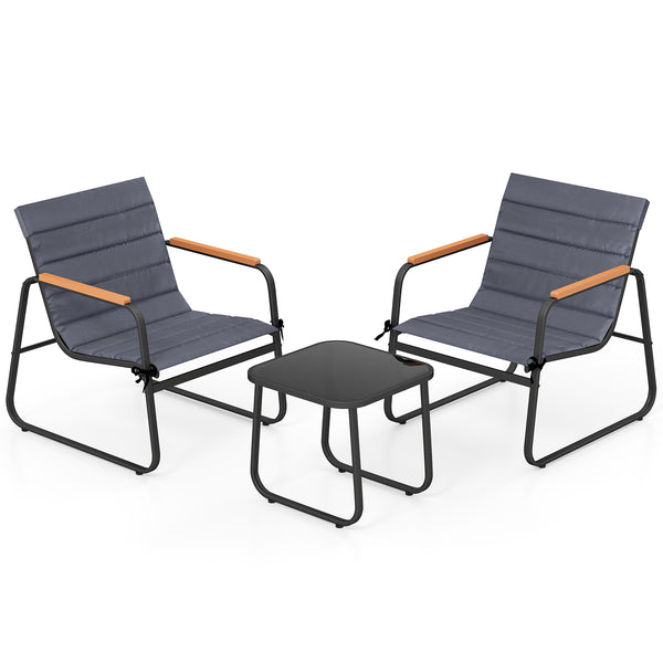 Meet your different seating needs with removable cushions<br>Make you feel comfortable with soft sponges<br>The fixing ties keep the cushions in place<br>Breathable fabric for enhanced comfort<br>Hold up to 330 lbs per chair for reliable support with stur