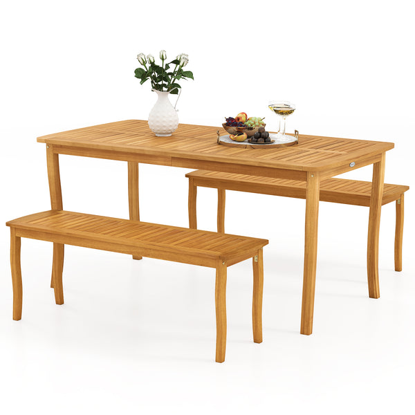 Provide sufficient space for a 6-person dinner party or gathering<br>Support DIY painting for creative and customizable appearance<br>Made from high-hardness acacia wood for reliable durability<br>Rest assured to use thanks to the splinter-free surface<br