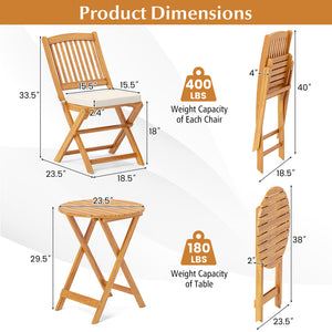 Smooth to the touch thanks to its splinter-free surface of acacia wood<br>Add a touch of natural beauty to your outdoor space<br>Please regularly oil the wood surface for optimal maintenance<br>The folding design makes it easy to store away when not in us