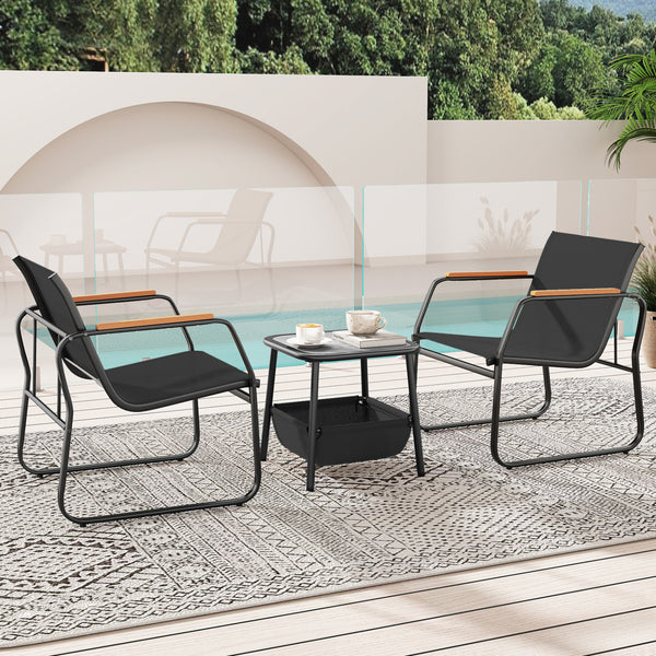 Offer ergonomic comfort with a 105Â° inclined backrest<br>The 21" wide seating area ensures ample seating space<br>Plastic wood armrests for extra coziness and elegance<br>Breathable mesh fabric keeps you cool in summer<br>Fade-resistant and wear-resistan