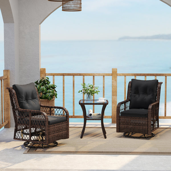Effortless adjust your seating position to face any direction with 360Â° rotation<br>Ensure a fluid  back-and-forth movement for optimal relaxation with smooth rocking<br>The high-density sponges offer ultimate coziness for long periods of seating<br>Allo