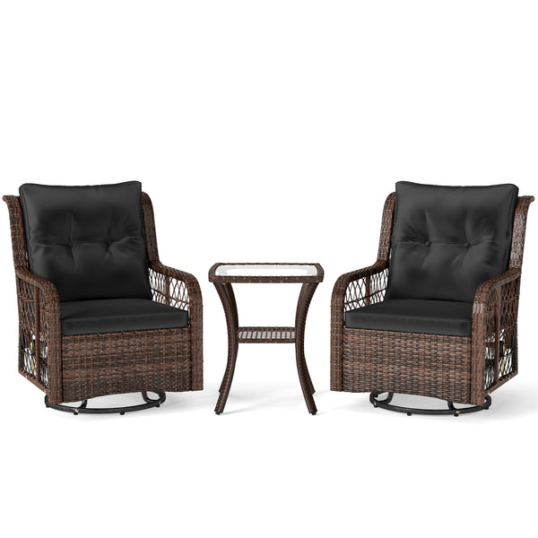Effortless adjust your seating position to face any direction with 360Â° rotation<br>Ensure a fluid  back-and-forth movement for optimal relaxation with smooth rocking<br>The high-density sponges offer ultimate coziness for long periods of seating<br>Allo