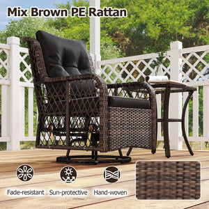 Effortless adjust your seating position to face any direction with 360Â° rotation<br>Ensure a fluid  back-and-forth movement for optimal relaxation with smooth rocking<br>The high-density sponges offer ultimate coziness for long periods of seating<br>Allo