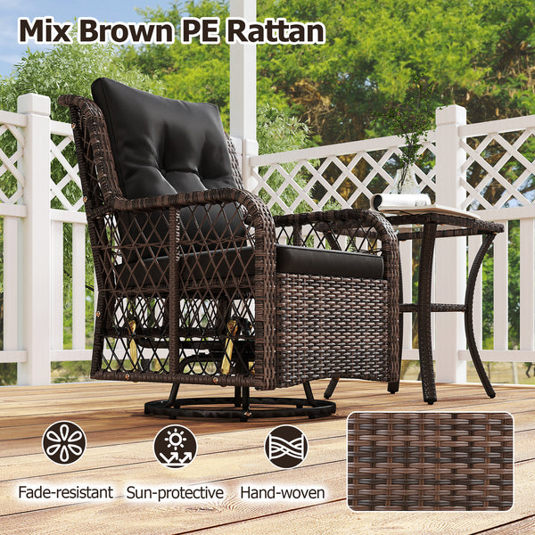 Effortless adjust your seating position to face any direction with 360Â° rotation<br>Ensure a fluid  back-and-forth movement for optimal relaxation with smooth rocking<br>The high-density sponges offer ultimate coziness for long periods of seating<br>Allo