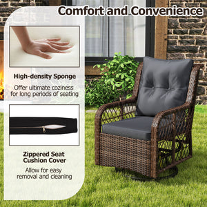 Effortless adjust your seating position to face any direction with 360Â° rotation<br>Ensure a fluid  back-and-forth movement for optimal relaxation with smooth rocking<br>The high-density sponges offer ultimate coziness for long periods of seating<br>Allo