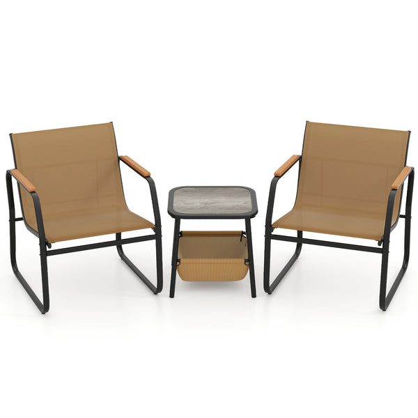 Offer ergonomic comfort with a 105Â° inclined backrest<br>The 21" wide seating area ensures ample seating space<br>Plastic wood armrests for extra coziness and elegance<br>Breathable mesh fabric keeps you cool in summer<br>Fade-resistant and wear-resistan