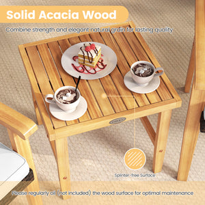 Ensure long-lasting beauty thanks to the sun-protective PE rattan<br>It also makes you feel cool and breathable for lasting comfort<br>The solid acacia wood frame offers stable support for long-term use<br>The splinter-free surface ensures a smooth and sa