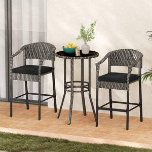 Hand-woven PE rattan for long-lasting use and much elegance<br>Seat cushions with soft fillings bring you optimal comfort<br>Zippered cushion covers are simple to detach and maintain<br>Fixing ties prevent the cushions from moving around<br>Reinforced met