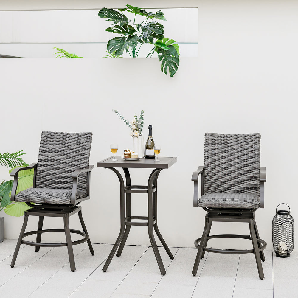 Will be shipped in 2 packages so the arriving time may be different<br>Seat cushion filled with 4D fiber is both quick-drying and comfortable  <br>Can be 360Â° swiveled for more convenience<br>Footrest with anti-slip mat relaxes your feet<br>Curved backre