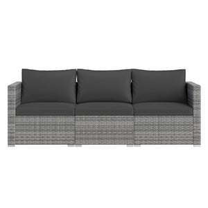 Hand-woven and sun-protective PE rattan for lasting use and beauty<br>Sponge-filled back and seat cushions offer additional coziness<br>Easy to remove and wash cushion covers with convenient zippers<br>Built-in armrests provide more support and relaxation