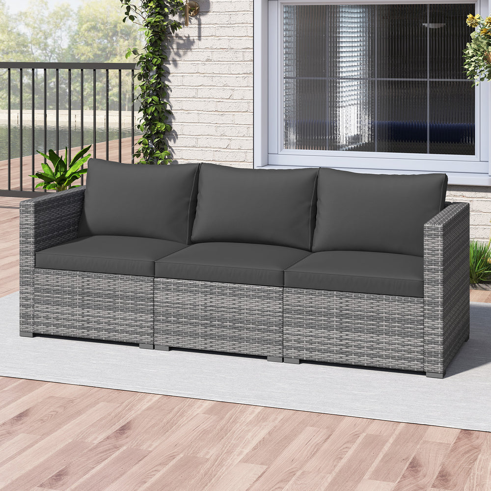 Hand-woven and sun-protective PE rattan for lasting use and beauty<br>Sponge-filled back and seat cushions offer additional coziness<br>Easy to remove and wash cushion covers with convenient zippers<br>Built-in armrests provide more support and relaxation