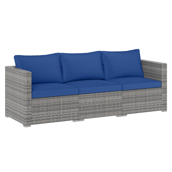 Hand-woven and sun-protective PE rattan for lasting use and beauty<br>Sponge-filled back and seat cushions offer additional coziness<br>Easy to remove and wash cushion covers with convenient zippers<br>Built-in armrests provide more support and relaxation
