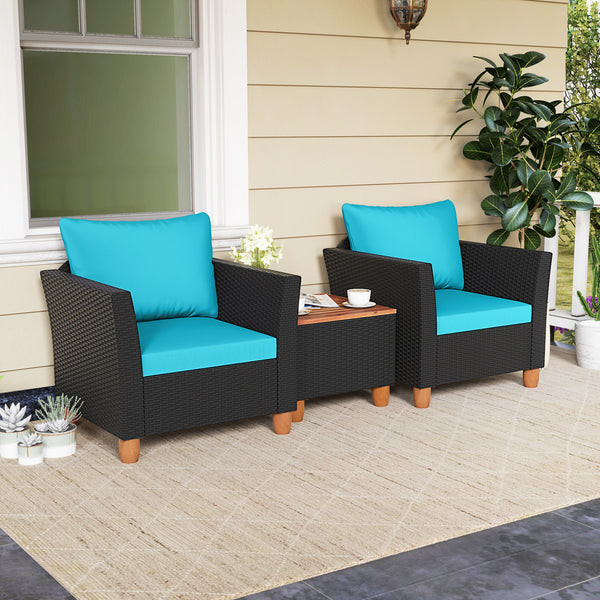 The heavy-duty steel frame adds sturdiness to the sofa set <br>Premium rattan is breathable and can serve for a long time <br>Soft sponge cushions will provide you excellent comfort <br>Cover with the zipper of the cushion is convenient to be washed <br>W
