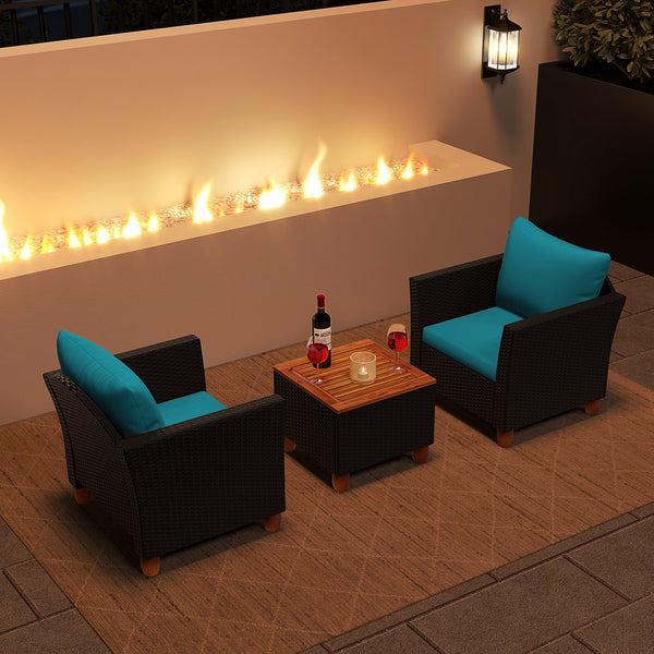 The heavy-duty steel frame adds sturdiness to the sofa set <br>Premium rattan is breathable and can serve for a long time <br>Soft sponge cushions will provide you excellent comfort <br>Cover with the zipper of the cushion is convenient to be washed <br>W