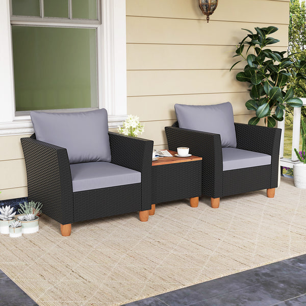 The heavy-duty steel frame adds sturdiness to the sofa set <br>Premium rattan is breathable and can serve for a long time <br>Soft sponge cushions will provide you excellent comfort <br>Cover with the zipper of the cushion is convenient to be washed <br>W
