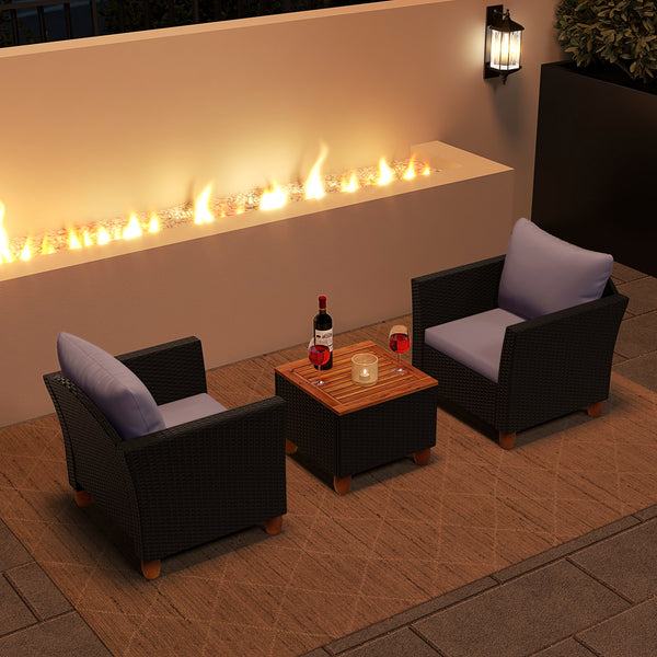 The heavy-duty steel frame adds sturdiness to the sofa set <br>Premium rattan is breathable and can serve for a long time <br>Soft sponge cushions will provide you excellent comfort <br>Cover with the zipper of the cushion is convenient to be washed <br>W