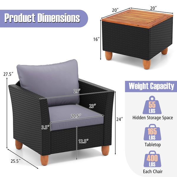 The heavy-duty steel frame adds sturdiness to the sofa set <br>Premium rattan is breathable and can serve for a long time <br>Soft sponge cushions will provide you excellent comfort <br>Cover with the zipper of the cushion is convenient to be washed <br>W